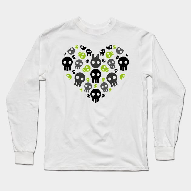 Toxic skull design Long Sleeve T-Shirt by Karroart